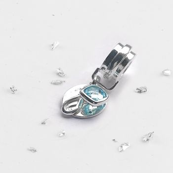 Ashes Memorial Charm With Infinity Knot And Gem, 3 of 11