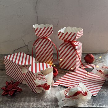Candy Cane Stripe Half Cracker Shaped Box Set Of Four, 2 of 6