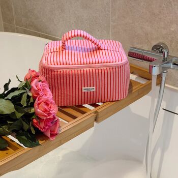 Travel Towel Vanity Case Cherry Stripes, 2 of 3