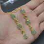 Peridot Green Jade Silver Dangle Earrings, thumbnail 4 of 8