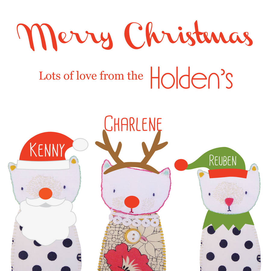 Merry Christmas Family Card By Buttongirl Designs | notonthehighstreet.com