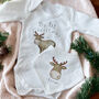 Personalised Reindeer My First Christmas Baby Gift Set, thumbnail 3 of 8