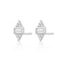 Sterling Silver Audrey Stud Earrings, thumbnail 3 of 5