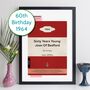 Personalised 60th Birthday Print 1964 Book Cover Gift, thumbnail 1 of 12