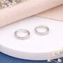 Sterling Silver Mini Sleeper Hoop Earrings – 10mm, thumbnail 4 of 9