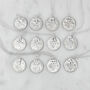 Sterling Silver Star Sign 70th Birthday Sixpence Necklace, thumbnail 3 of 10