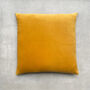 The Velvet And Linen Cushion Mustard Yellow, thumbnail 2 of 7