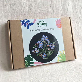 Forget Me Not Floral Embroidery Kit, 9 of 9