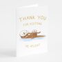 'Keeping Me Afloat' Otter Thank You Card, thumbnail 3 of 5