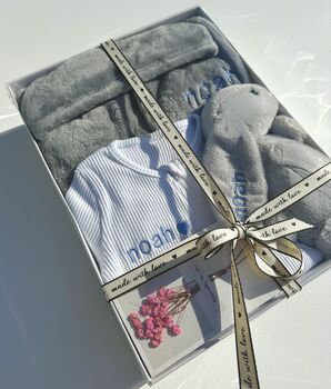 Personalised Toddler And Baby Gift Set Box Celebration, 3 of 12