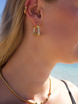 Anastacia Earrings 18k Gold Plated Waterproof, 4 of 6