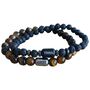 Men's Liverpool Fan Tiger's Eye And Lava Rock Beaded Bracelet Duo, thumbnail 2 of 6