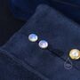 Sterling Silver 6mm Moonstone Stud Earrings, thumbnail 3 of 12