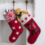 Red Marching Guards Christmas Stocking With Sequins, thumbnail 1 of 2