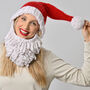Christmas Knitting Kit Santa's Hat And Beard, thumbnail 2 of 5