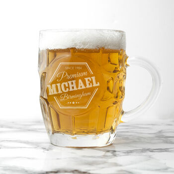 Personalised Premium Dimpled Beer Glass, 5 of 6