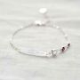 Family Birthstone And Bar Personalised Bracelet, thumbnail 4 of 11