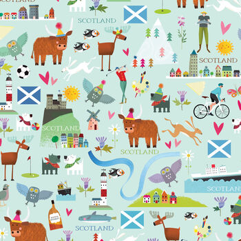Scottish Wrapping Paper Two Sheets, 5 of 5