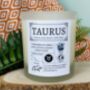 Personalised Taurus Horoscope Star Sign Candle, thumbnail 3 of 11