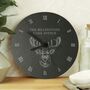 Personalised Stag Slate Clock, thumbnail 1 of 2