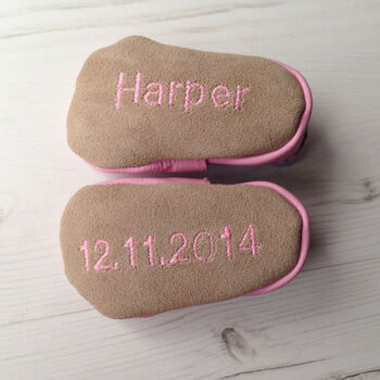 Suede Easter Bunny Baby Shoes With Sheepskin Tail, 6 of 10