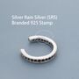 Black Cz Ear Cuff In Sterling Silver, thumbnail 5 of 12