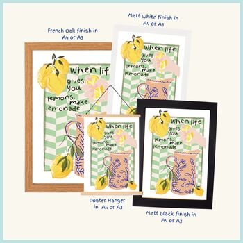 When Life Gives You Lemon Make Lemonade Wall Art Print, 10 of 10