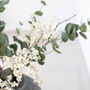 Faux White Berry And Green Eucalyptus Arrangement, thumbnail 3 of 4