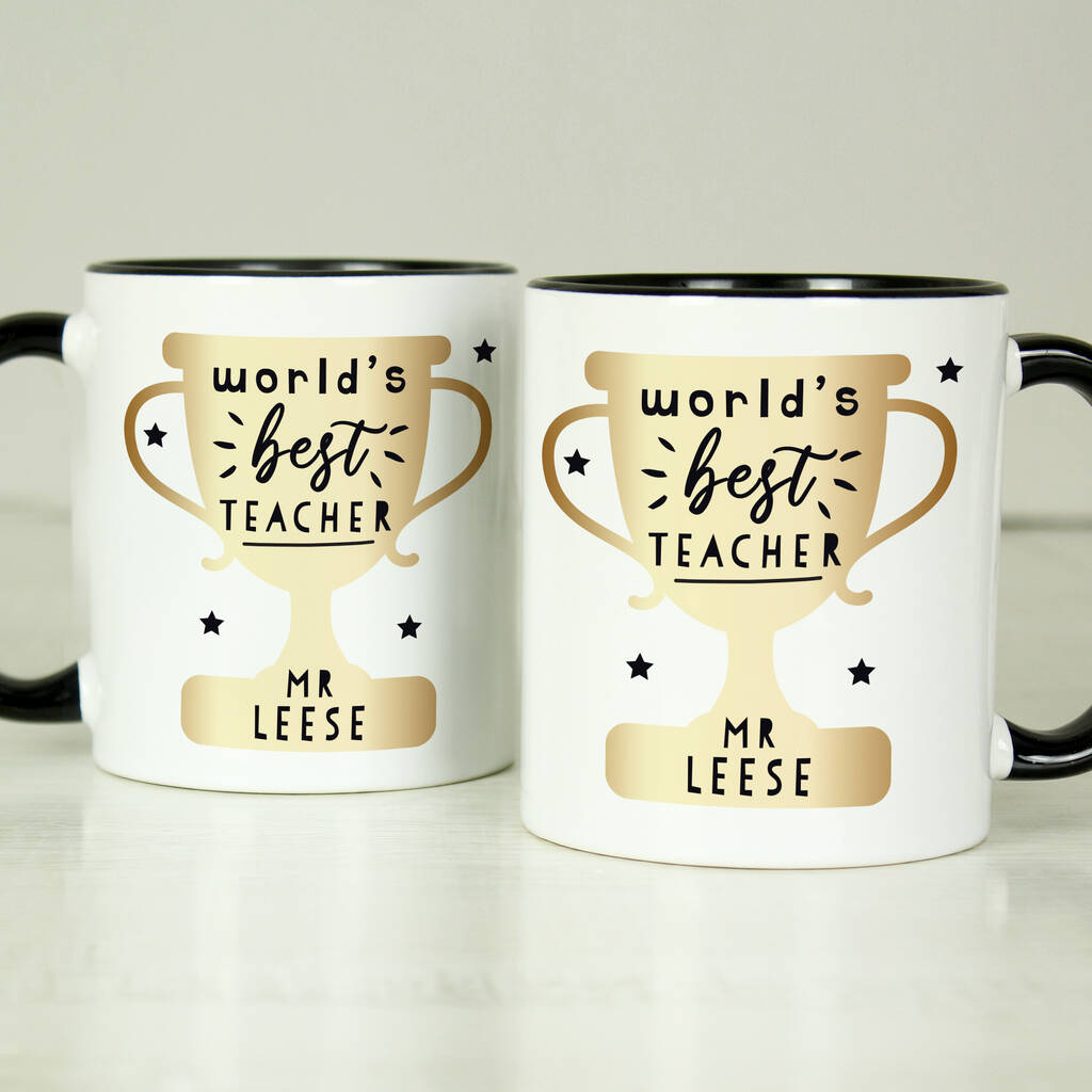 Personalised Worlds Best Teacher Mug By Pink Pineapple Home & Gifts