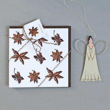 Christmas Cards With Star Anise Illustration, 2 of 4