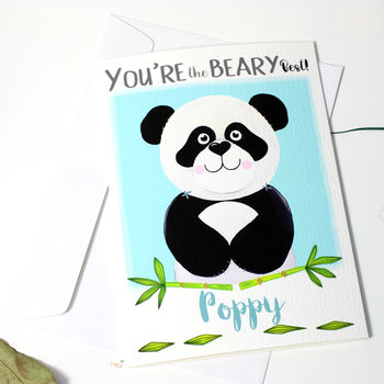 Personalised 'The Beary Best' Panda Card, 7 of 8