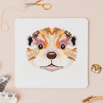 Mandala Otter Cross Stitch Craft Kit, 2 of 6