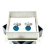 Blue Opal Cufflinks, thumbnail 5 of 5