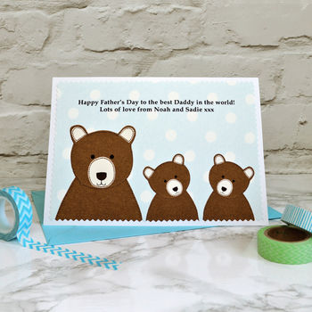 'Daddy Bear' Birthday Or Father's Day Card, 4 of 6