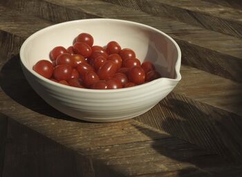 Handmade Ceramic Pouring Bowl With Lip, 4 of 4