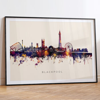 Blackpool Skyline Cityscape Art Print, 6 of 12