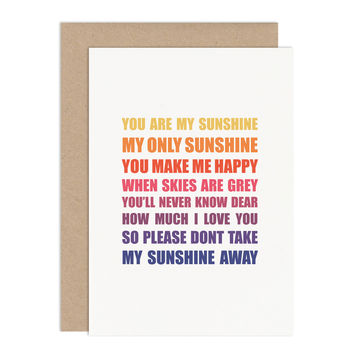 Personalised You Are My Sunshine Card, 2 of 2
