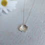 Small Daisy Pressed Flower Necklace Sterling Silver, thumbnail 7 of 9