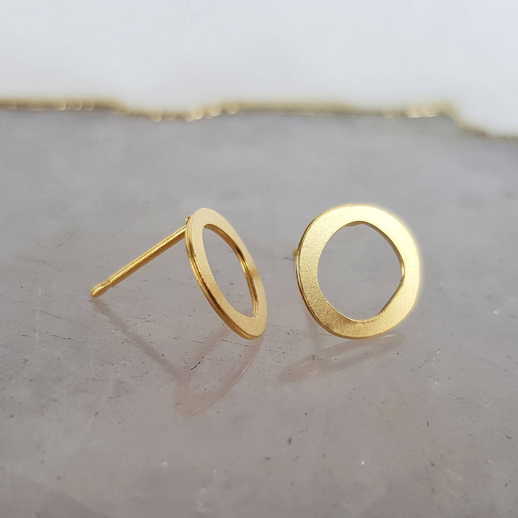 delicate gold earrings