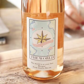 Personalised Tarot Card Bottle Of Wine, 2 of 7