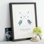 Personalised 'Cupid's Arrows' Special Place Print, thumbnail 1 of 3