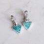 'Triangle' Amazonite Sterling Silver Earrings, thumbnail 2 of 6