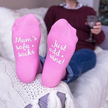 Personalised Women's Sofa Socks By Sparks And Daughters ...