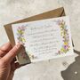 Spring Flowers Flat Evening Wedding Invitations, thumbnail 1 of 8