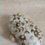 Off White Oval Floral Clutch, thumbnail 9 of 11