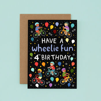 Any Age Bike Birthday Card, Boys Age Birthday Card, Kids, 2 of 8
