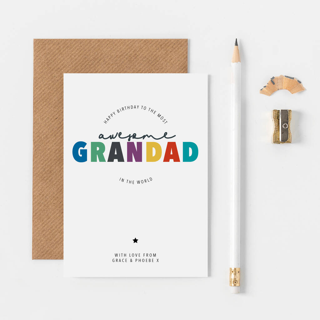 Personalised Best Grandad In The World Card, 1 of 2