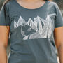 Organic Womens Mountain Bear T Shirt, thumbnail 4 of 4