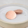 Sterling Silver And Copper Circle Textured Disc Earrings, thumbnail 2 of 3