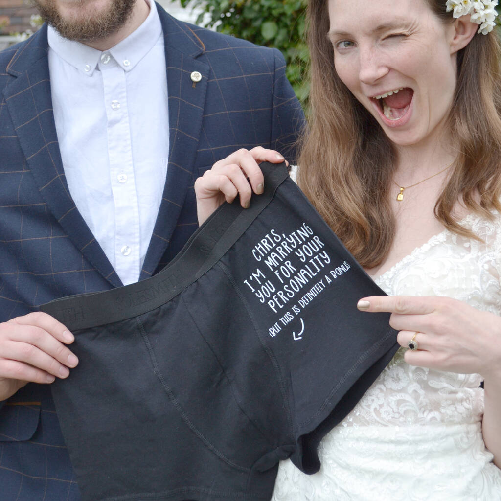 Funny Wedding Personalised Underwear By Solesmith 
